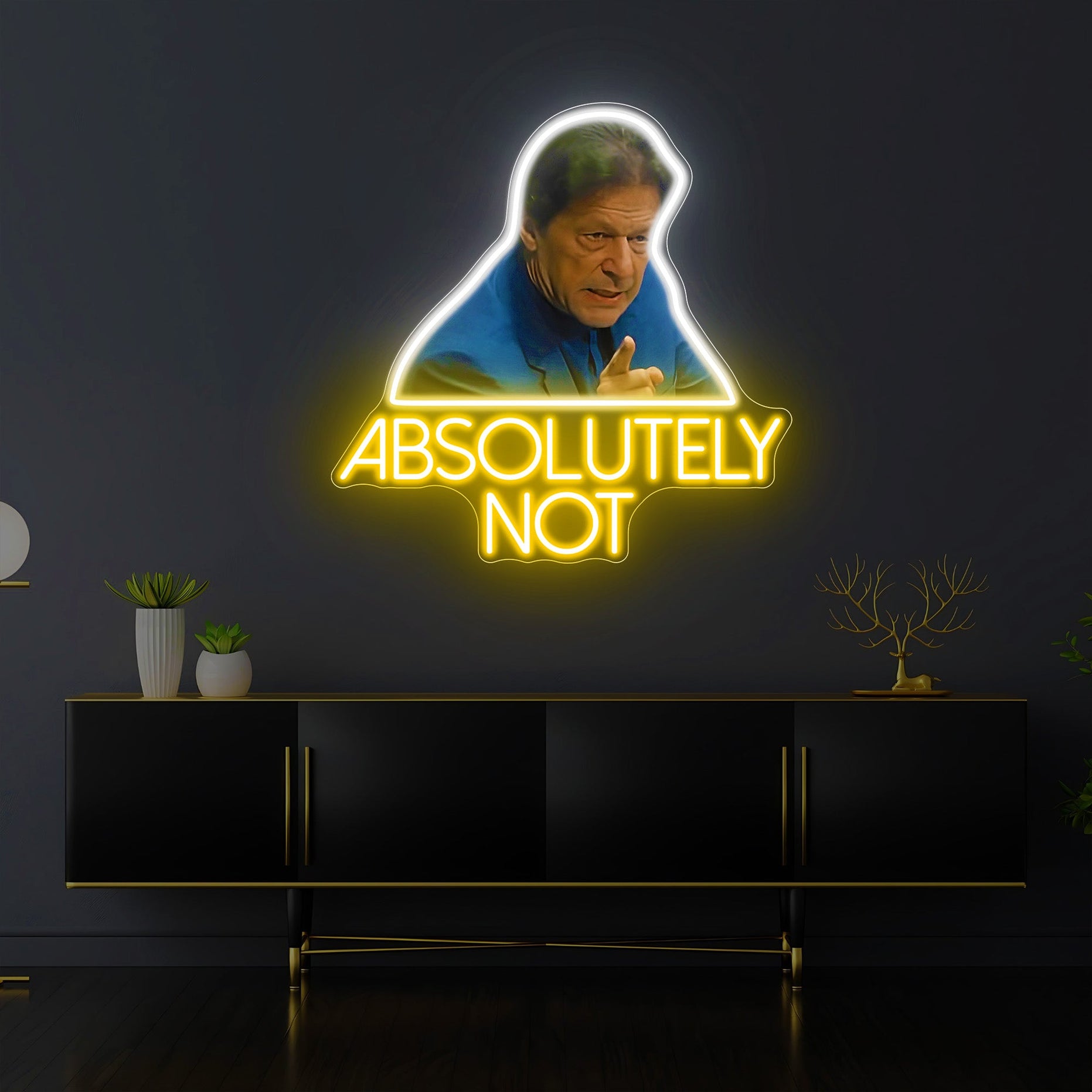 Absolutely Not UV Neon Sign