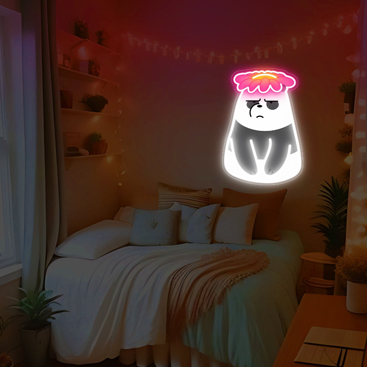 We Bare Bears Panda UV Neon Sign