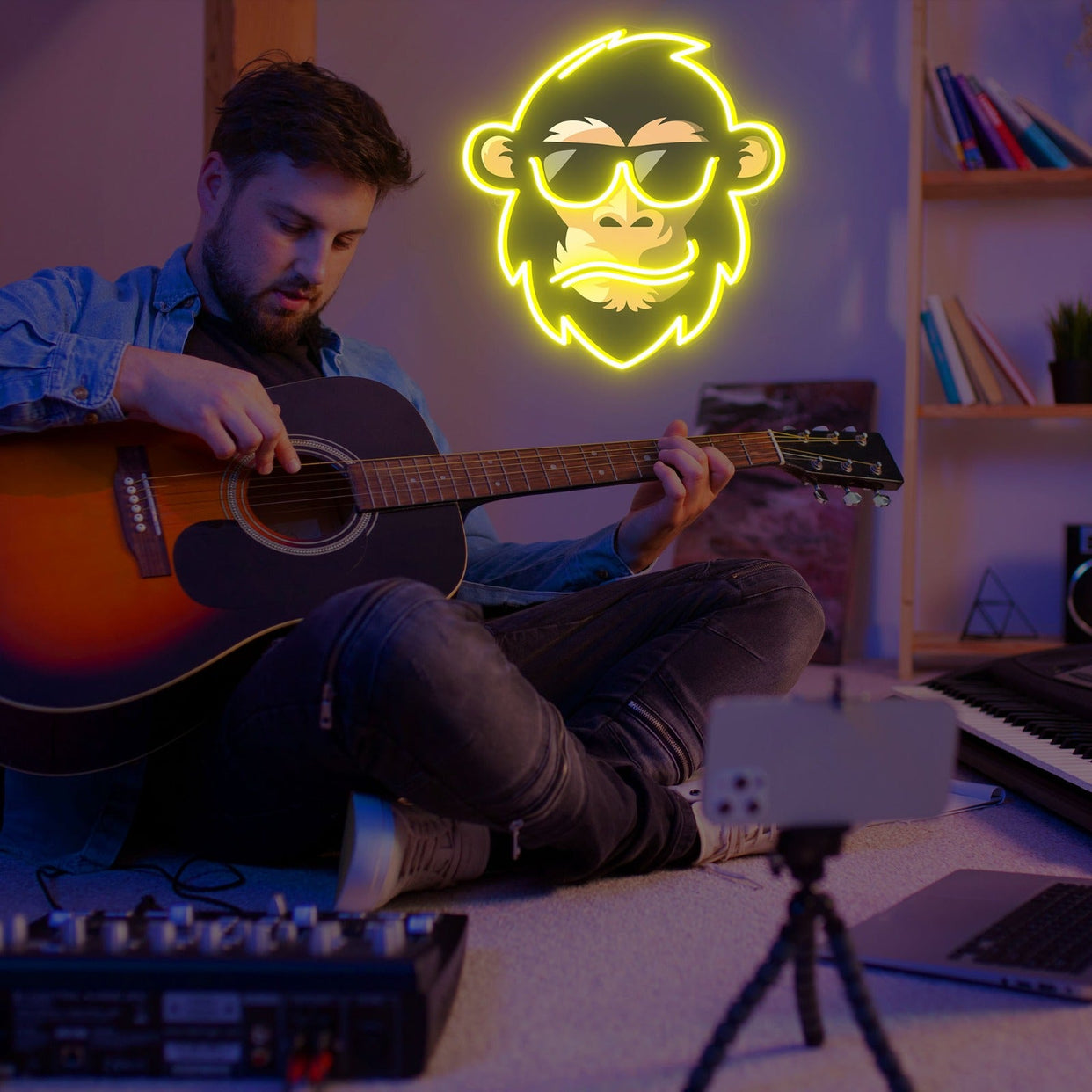 Monkey UV Neon Sign