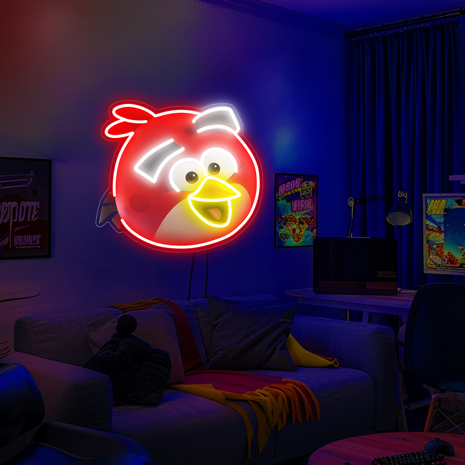 Angry Bird UV Neon Sign