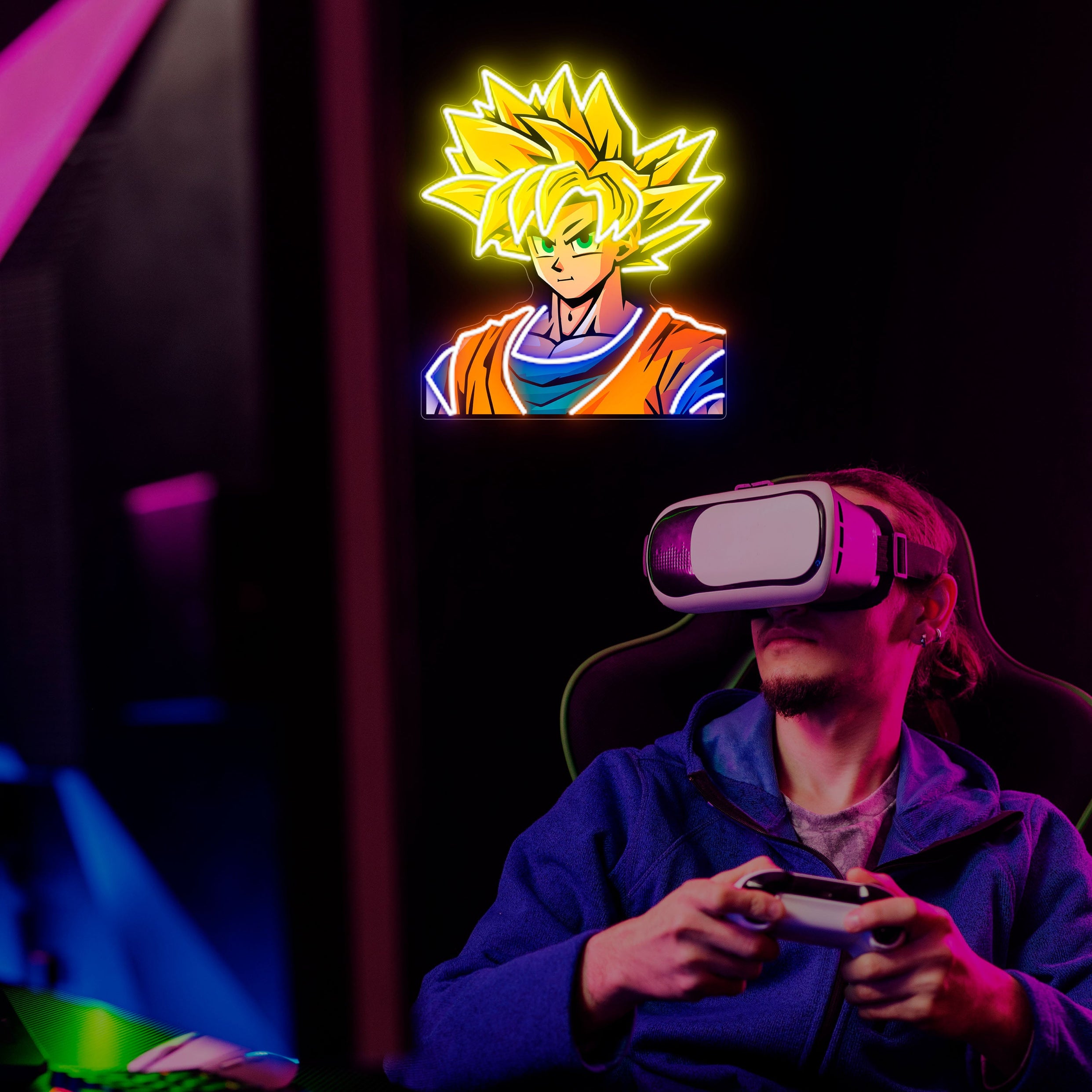 Goku UV Neon Sign