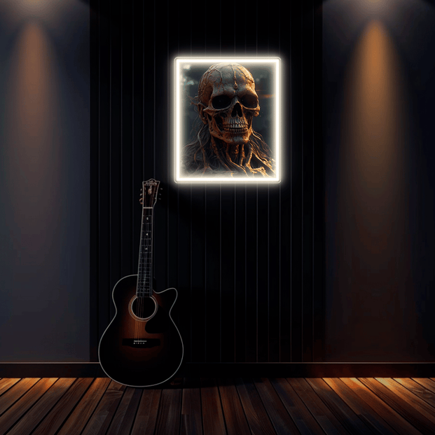 Skull UV Neon Sign