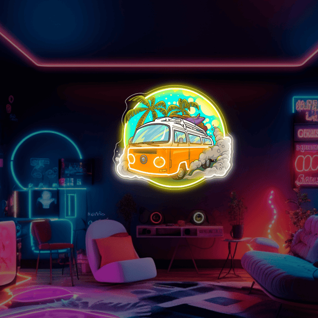 Travel Bus UV Neon Sign